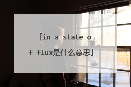 in a state of flux是什么意思