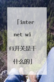 internet wifi开关是干什么的