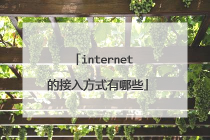 internet的接入方式有哪些