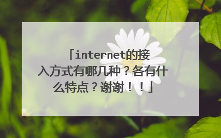 internet的接入方式有哪几种？各有什么特点？谢谢！！