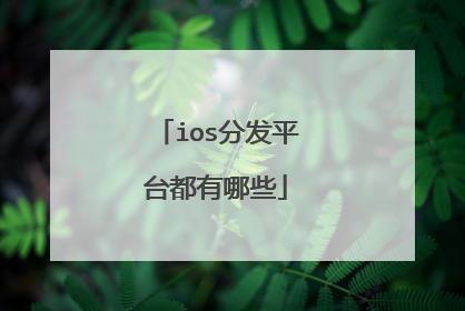 ios分发平台都有哪些