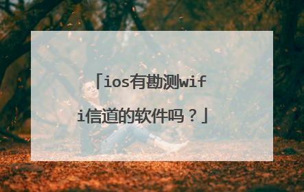ios有勘测wifi信道的软件吗？