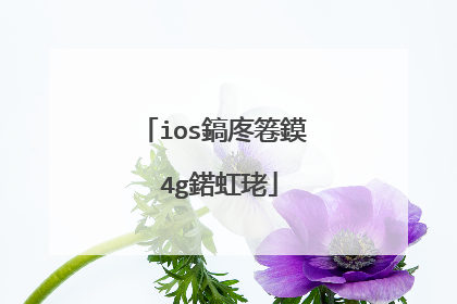 ios鎬庝箞鏌�4g鍩虹珯
