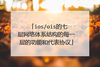 ios/ois的七层网络体系结构的每一层的功能和代表协议