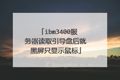 ibm3400服务器读取引导盘后就黑屏只显示鼠标