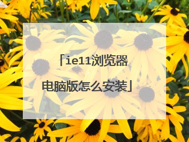 ie11浏览器电脑版怎么安装