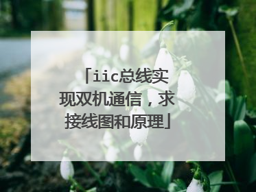 iic总线实现双机通信，求接线图和原理