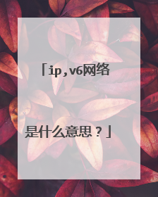 ip,v6网络是什么意思？