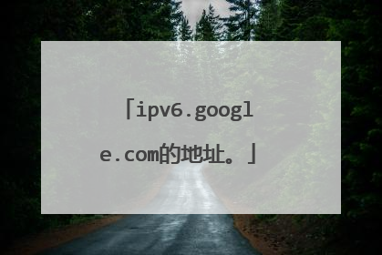 ipv6.google.com的地址。