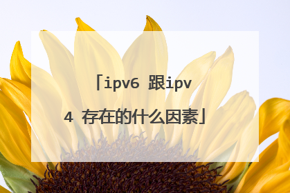ipv6 跟ipv4 存在的什么因素