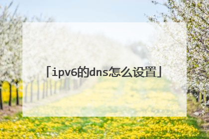 ipv6的dns怎么设置