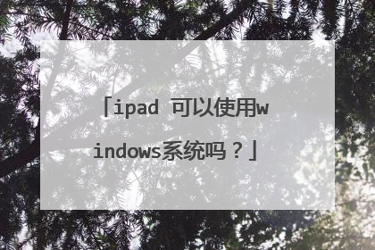 ipad 可以使用windows系统吗?