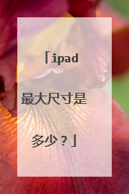 ipad最大尺寸是多少?