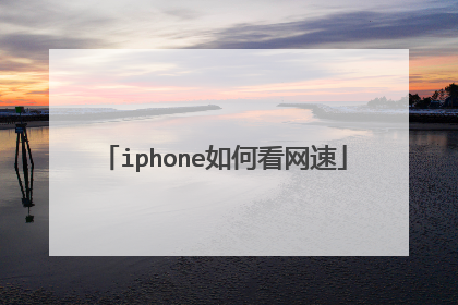 iphone如何看网速