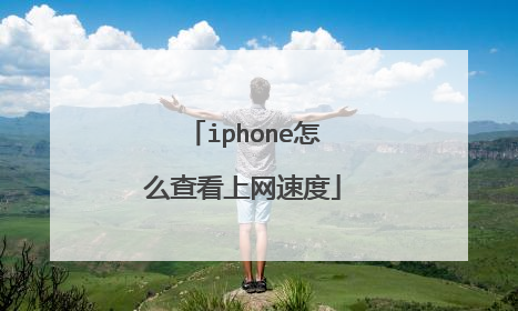 iphone怎么查看上网速度