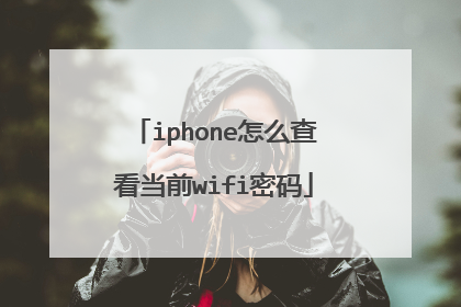 iphone怎么查看当前wifi密码