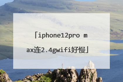 iphone12pro max连2.4gwifi好慢