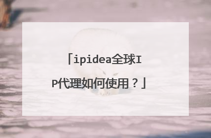 ipidea全球IP代理如何使用？
