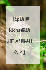 ip劫持 和dns被劫持的区别是什么？