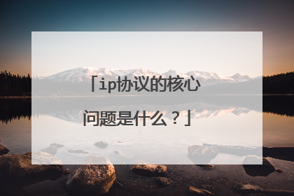 ip协议的核心问题是什么？