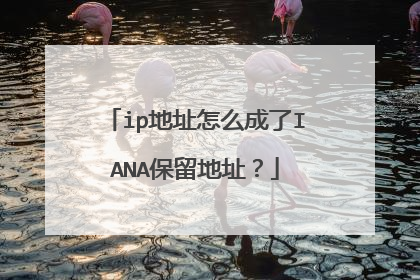 ip地址怎么成了IANA保留地址?