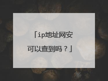 ip地址网安可以查到吗？