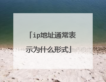 ip地址通常表示为什么形式