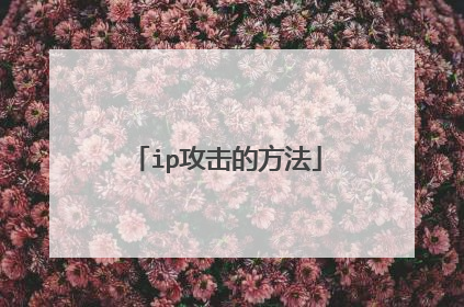 ip攻击的方法