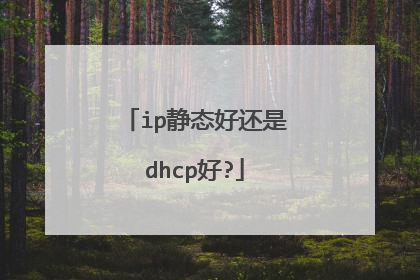 ip静态好还是dhcp好?