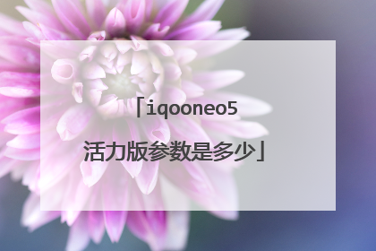 iqooneo5活力版参数是多少