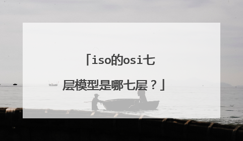 iso的osi七层模型是哪七层？