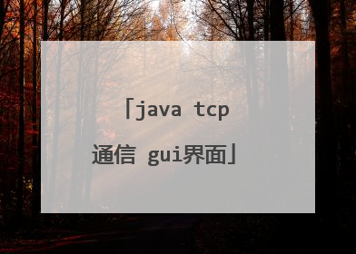 java tcp通信 gui界面