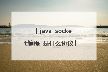 java socket编程 是什么协议