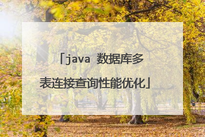 java 数据库多表连接查询性能优化