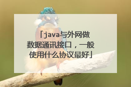 java与外网做数据通讯接口，一般使用什么协议最好