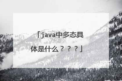 java中多态具体是什么？？？