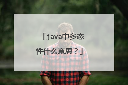 java中多态性什么意思？