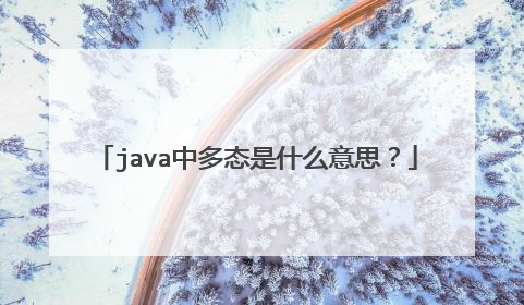 java中多态是什么意思?