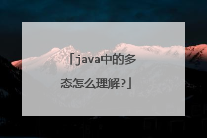 java中的多态怎么理解?