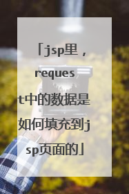 jsp里，request中的数据是如何填充到jsp页面的