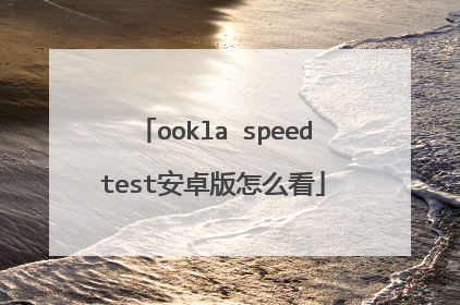 ookla speedtest安卓版怎么看