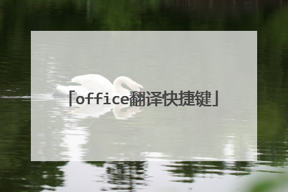 office翻译快捷键