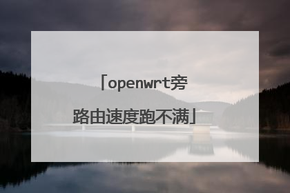 openwrt旁路由速度跑不满