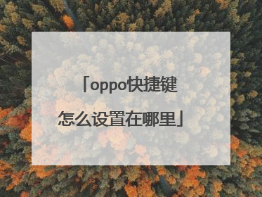 oppo快捷键怎么设置在哪里