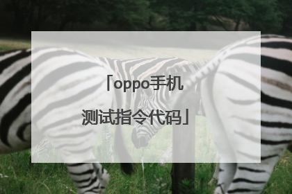 oppo手机测试指令代码
