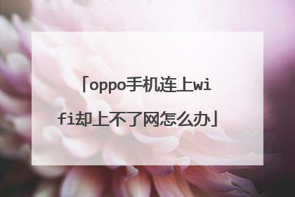 oppo手机连上wifi却上不了网怎么办