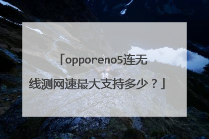 opporeno5连无线测网速最大支持多少?