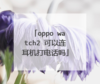 oppo watch2 可以连耳机打电话吗