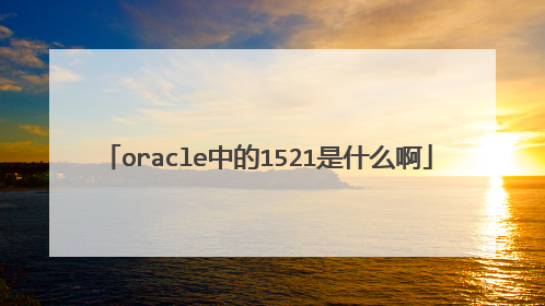 oracle中的1521是什么啊
