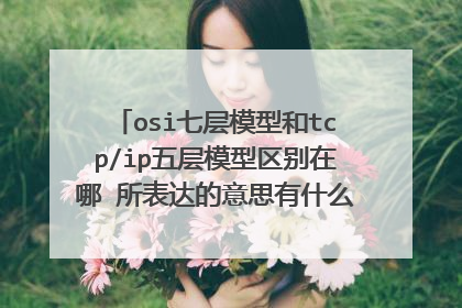 osi七层模型和tcp/ip五层模型区别在哪 所表达的意思有什么不同 复制的别来